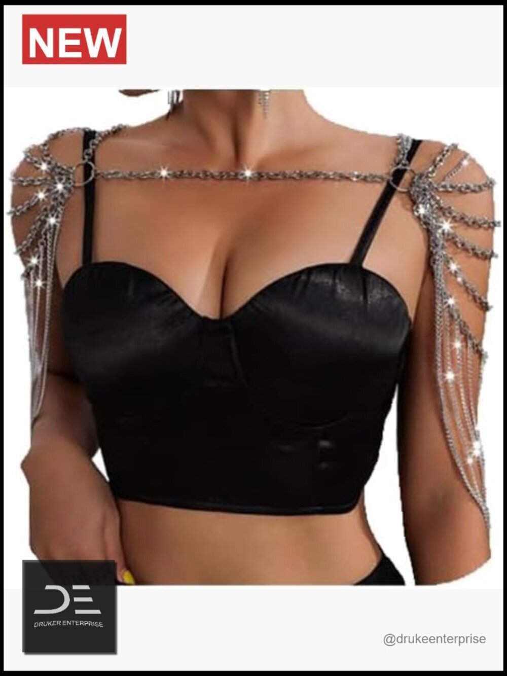 Punk Fringe Shoulder Body Chain Multi-layered Tassel Arm Chain Festival Rave